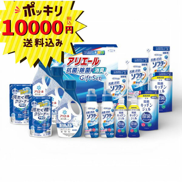 【10000円ポッキリ 送料無料】ギフト工房 アリエール抗菌除菌ギフト GPS-100H(アリエールジェル 除菌キッチンジェル 抗菌消臭ソフターEX 液体洗たく槽クリーナー 詰替 本体 洗濯洗剤 消えもの 消耗品 ギフト お返し 香典返し 法要 志 )