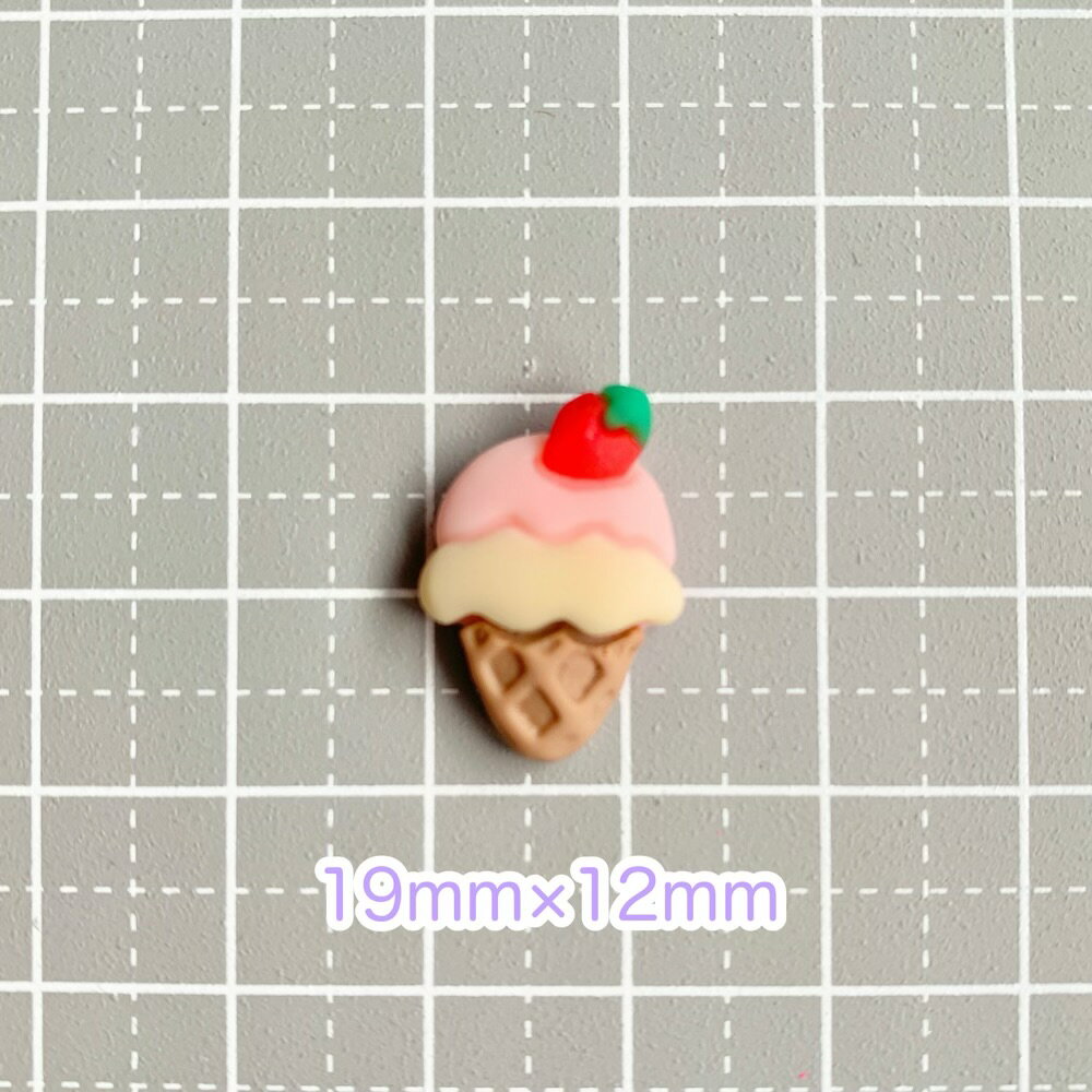 【1個】 ミニミニ苺ミルクアイス デコパーツ ...の紹介画像2