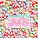 【1~6個】 ミルキーカラー リボンさくらんぼ デコパーツ 【全6色】 20×20mm 樹脂パーツ プラパーツ サクランボ チェリー フルーツ パステルカラー カボション チャーム DIYパーツ デコレーション ハンドメイド アクセサリーパーツ 食べ物 くだもの 果物