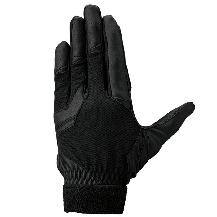 Mizuno ミズノ ガチ守備手袋【左手用 】高校野球ルール対応モデル ブラック×ブラック 1EJED32090