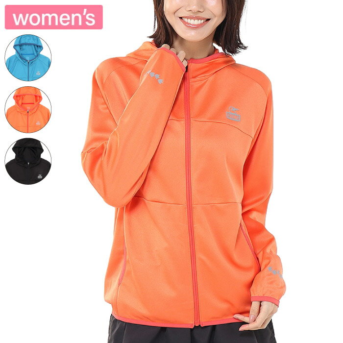 CHUMS チャムス ランニングジャージジップフーディ レディース フルジップパーカー ハイストレッチ ド..