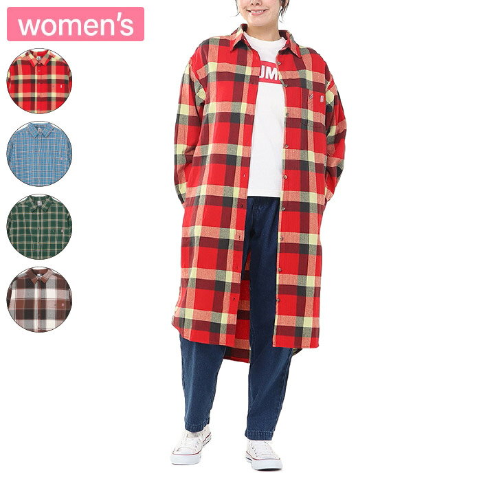 CHUMS チャムス ネルシャツワンピース レディース シャツワンピ コットン100％ 微起毛 CH18-1363