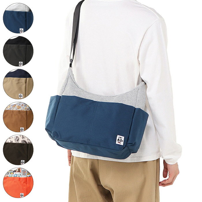 CHUMS チャムス プレッピーショルダーバッグスウェットナイロン ユニセックス ショルダーバッグ 撥水加..