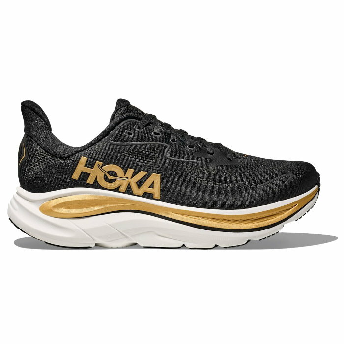 HOKA ホカ ランニングシューズ CLIFTON 10 クリフトン10 メンズ レギュラー幅 ブラック/ゴールド 11620..