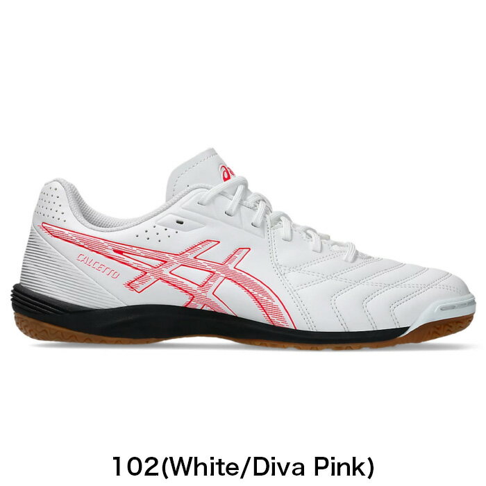 ASICS アシックス インドアシューズ カルチェット WD 9 ホワイト/ピンク フットサル ワイドラスト 3E 室内 屋内 1113A037 2