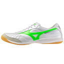MIZUNO ミズノ インドアシューズ モレリア SALA JAPAN IN シルバー/ネオグリーン 限定カラー 2E相当 サッカー フットサル 室内 屋内 Q...