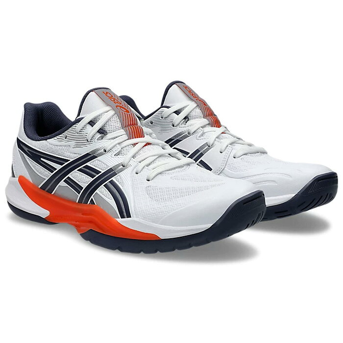 asics アシックス ハンドボールシューズ POWERBREAK FF STANDARD ホワイト/オレンジ STABLETRUSS 1071A101.102 2