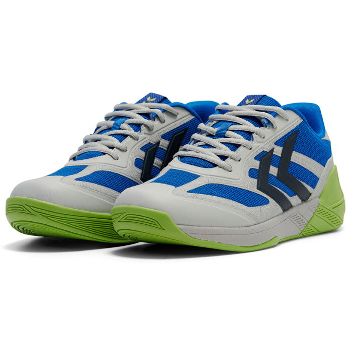 hummel ヒュンメル ハンドボールシューズ ALGIZ V ユニセックス 屋内用 ブルー×グ...