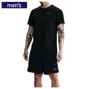 NIKE ナイキ ランニングウェア Tシャツ ナイキ マイラー ブリーズ メンズ ブラック 半袖 軽量 速乾 ランニングシャツ ランシャツ HJ4182-010