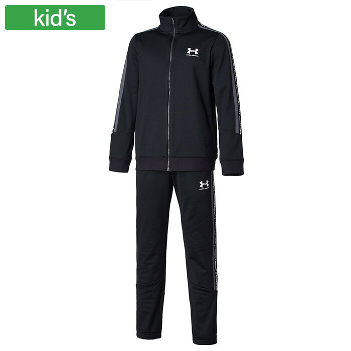UNDER ARMOUR アンダーアーマー ジャージ セットアップ UAアイコン 二ット トラックスーツ ブラック/グ..