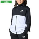 UNDER ARMOUR アンダーアーマー ジャージ セットアップ 上下セット UAカラーブロック トラックスーツ ブラック/ホワイト ジュニア 速乾 快適 6...
