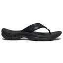KEEN キーン サンダル コナ フリップ ティージー メンズ BLACK/STEEL GREY カジュアル レザー ビーチ アウトドア キャンプ ブラック 1029144
