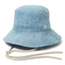 NEW ERA ニューエラ ハット 帽子 バケット03 Cord Strap Bucket ウォッシュドデニム パーフェクトタン ユニセックス デニム地 14388477