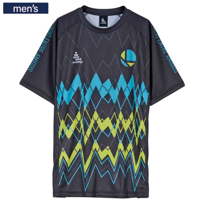 SVOLME スボルメ Tシャツ JAG FBTRトップ25SDG メンズ サッカー フットサル 吸汗速乾 UVカット ブラック 1251-37000