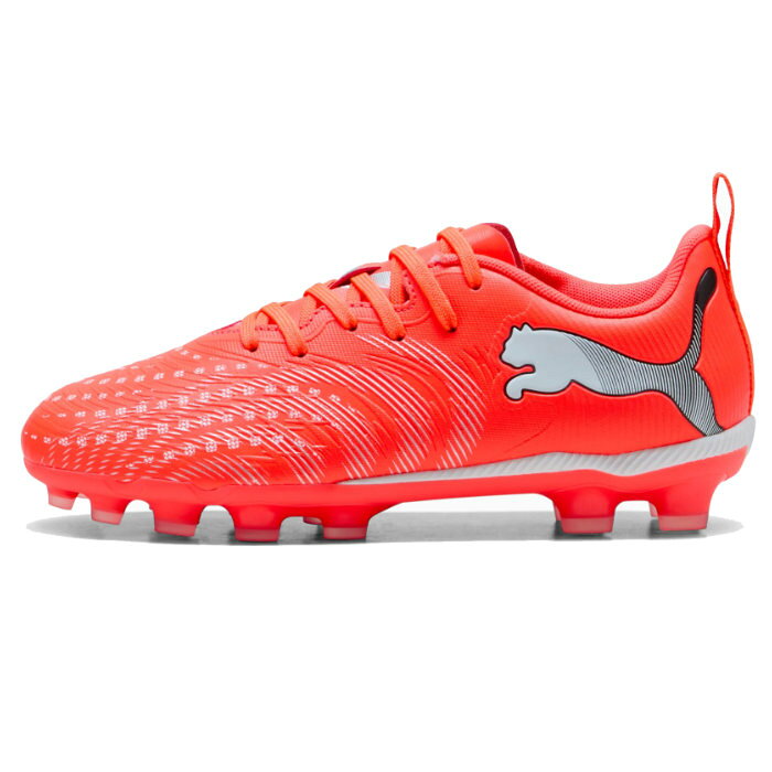 PUMA プーマ サッカースパイク フューチャー 9 プレイ HG/AG + ミッド ジュニア Glowing Red/White/Black/Silver 108932_01