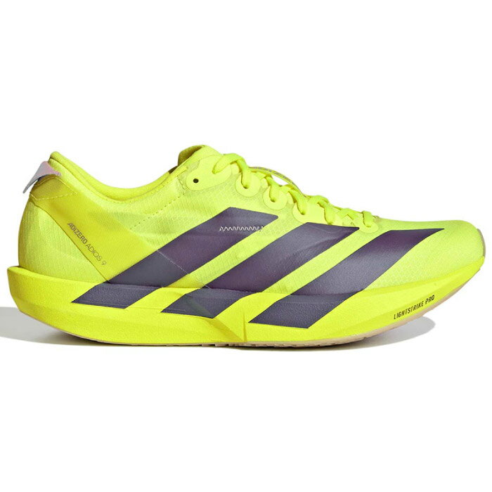Rakuten - adidas アディダス ランニングシューズ アディゼロ ジャパン 9 W レディース レギュラーフィット ソーラーイエロー/オーロラプラム/パウダープラム JQ0778