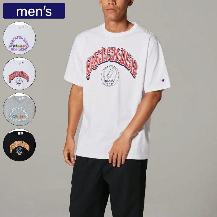 Rakuten - Champion チャンピオン メンズ ティーテンイレブン ショートスリーブTシャツ T1011 Grateful Dead USAコットン 丸胴仕様 C5-D309