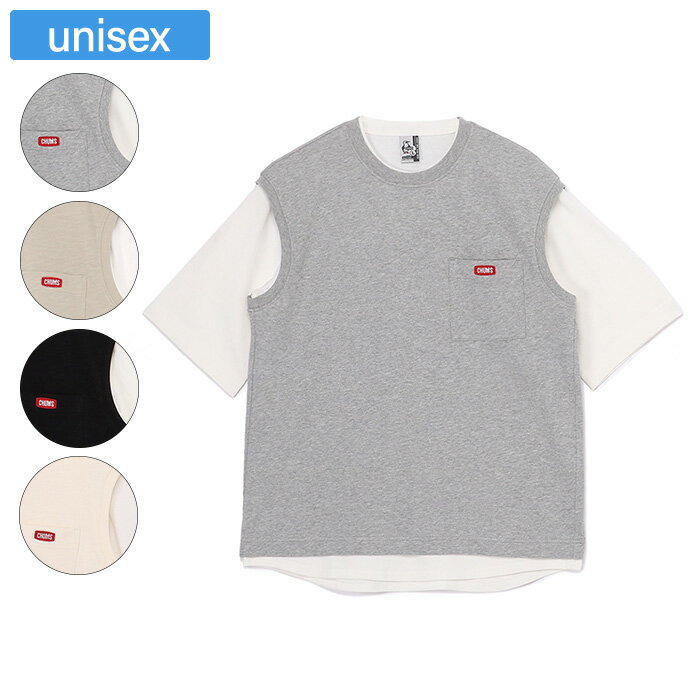 CHUMS チャムス トップス キーストーンレイヤードTシャツ ユニセックス コットン100% CH00-1493