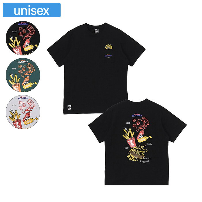 Outdoor - CHUMS チャムス 半袖 アンチバグファストフードポケットTシャツ ユニセックス CH01-2715