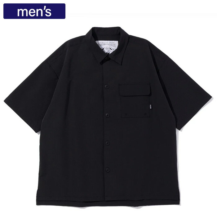 Rakuten - POLER ポーラー トップス SEERSUCKER S/S SHIRT メンズ ブラック 261MCV0009