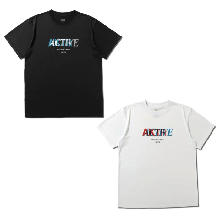 AKTR アクター HALFTONE ACTIVE SPORTS TEE Tシャツ 半袖シャツ バスケットボール 2024年秋冬 ブラック ホワイト 224-005005