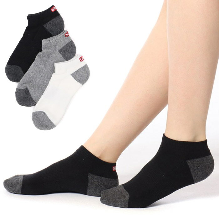 CHUMS チャムス 3P CHUMS Logo Ankle Socks 3Pチャムスロゴアンクルソックス 靴下 抗菌防臭加工 3足セ..