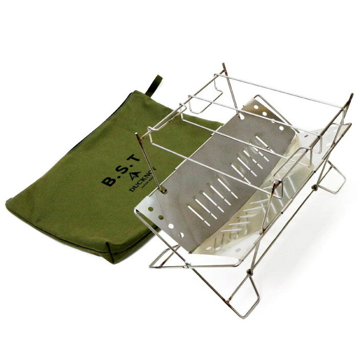 樂天商城 - DUCKNOT ダックノット 焚き火台 B.S.T 簡単設置 ステンレス製 五徳・収納ケース付き ソロキャンプ 721229