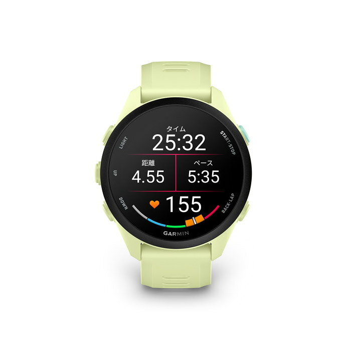 Rampjack Trip店のGarmin ガーミン ランニングウォッチ Forerunner 70 Citron スマートウォッチ マラソン AMOLEDディスプレイ ロングバッテリー GPS 健康管理 010-04307-32｜アングル2