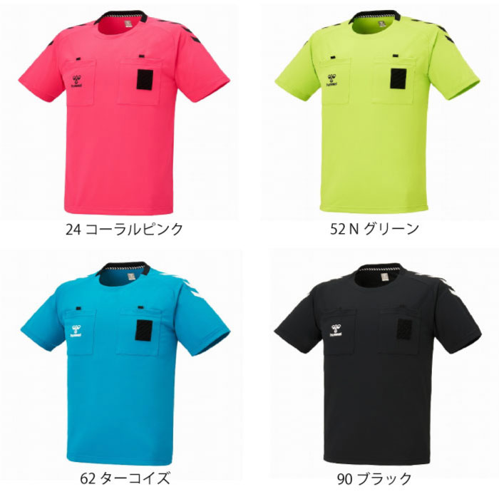 ヒュンメル ハンドボールレフリー ウェア 審判着 半袖シャツ パンツ ワッペン装着...