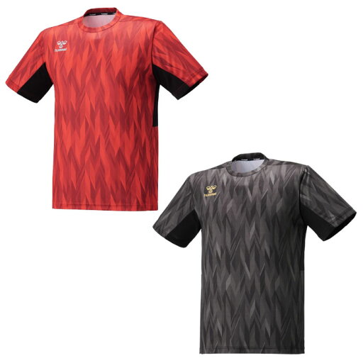 hummel ヒュンメル グラフィックTシャツ メンズ 半袖 トレーニングシャツ ハンドボール 2022年秋冬 レッド/ブラック HAP4165 hummel ヒュンメル グラフィックTシャツ メンズ 半袖 トレーニングシャツ ハンドボール 2022年秋冬 レッド/ブラック HAP4165