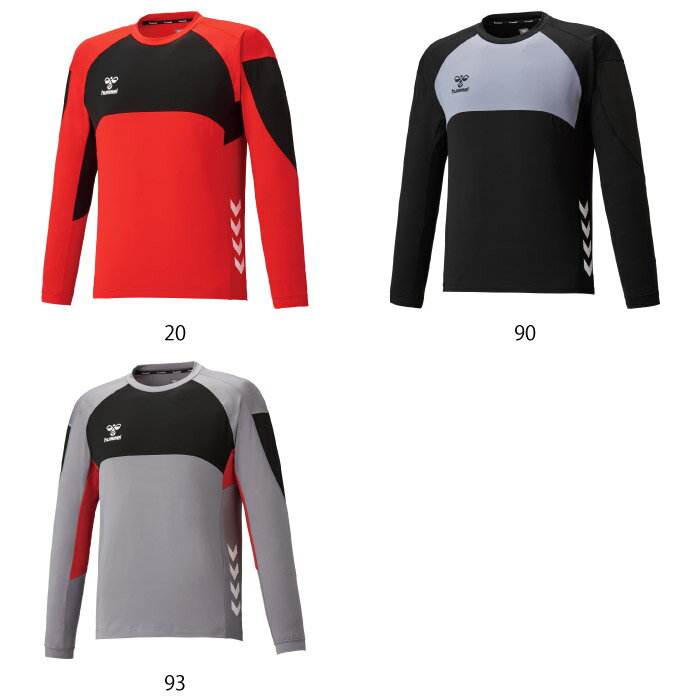 hummel ヒュンメル HB L/Sスリムプラクティスシャツ ハンドボール ウエア メンズ 2022年秋冬 吸汗速乾 ストレッチ スリムフィットHAP7157