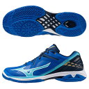 MIZUNO ミズノ ウエーブクロー3 FIT バドミントンシューズ 2E 2024年秋冬 ブルー/ホワイト/ネイビー 71GA244201