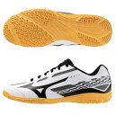 MIZUNO ミズノ クロスマッチソード2 卓球シューズ エントリーモデル 2E 2024年春夏 ホワイト/ブラック 81GA243001