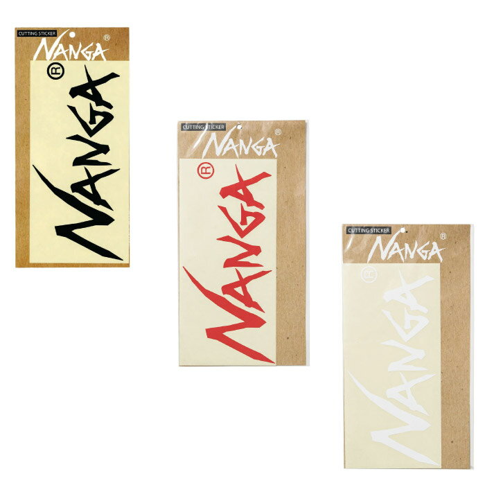 樂天商城 - NANGA ナンガ NANGA CUTTING STICKER ナンガカッティングステッカー Lサイズ 10.5cm x 23cm 耐水・耐光加工 ブラック レッド ホワイト