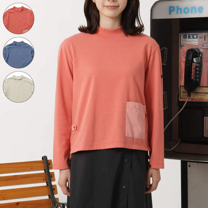 NANGA ナンガ エコハイブリッドモックネックロングスリーブティー ウィメンズ Tシャツ 長袖 レディース 2023年秋冬 3カラー NW2332-1G233