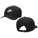 NIKE ナイキ クラブ キッズ アンストラクチャード フューチュラ ウォッシュ キャップ 帽子 ツバ付き ジュニア 子供 ブラック/ホワイト FB5063-010
