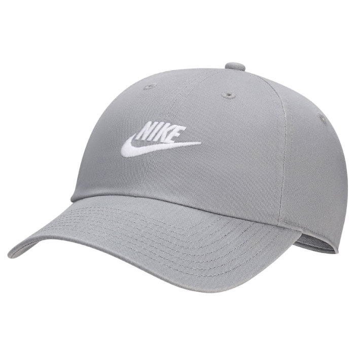 NIKE ナイキ クラブ アンストラクチャード フューチュラ ウォッシュ キャップ 帽子 ツバ付き 2024年秋 パーティクルグレー FB5368-073