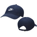 NIKE ナイキ クラブ アンストラクチャード フューチュラ ウォッシュ キャップ 帽子 ツバ付き 2024年夏 ミッドナイトネイビー/ホワイト FB5368-...