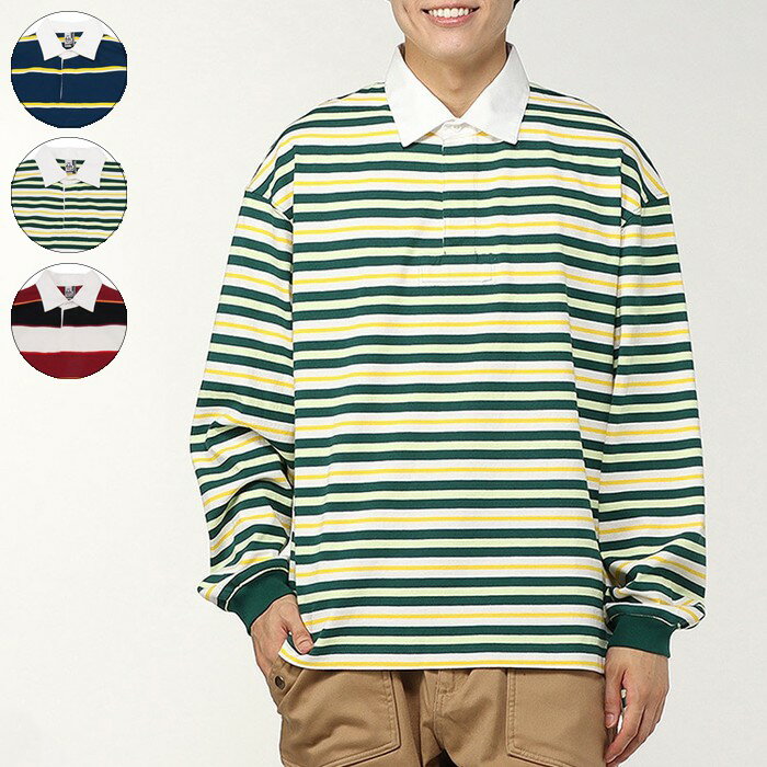 【10%OFFクーポン対象｜12/18 0:00-12/26 1:59迄】 CHUMS チャムス Heavy Weight Border L/S Rugger Shirt ヘビーウェイトボーダーロングスリーブラガーシャツ ロンT ロングTシャツ メンズ 3カラー CH01-2450のサムネイル