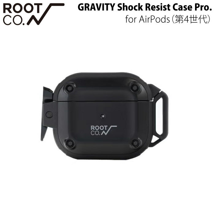 Rakuten - ROOT CO. ルートコー GRAVITY Shock Resist Case Pro. for AirPods（第4世代） ブラック AirPodsケース 米国MIL規格 USB-TypeC