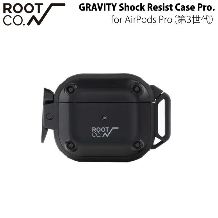 Rakuten - ROOT CO. ルートコー GRAVITY Shock Resist Case Pro. for AirPods Pro（第3世代） ブラック AirPodsケース 米国MIL規格 USB-TypeC