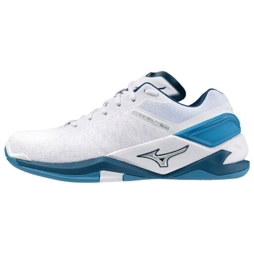 Mizuno ミズノ ウエーブステルス NEO ハンドボール シューズ ミケルハンセン着用モデル 2E相当 2024年春夏 ホワイト×ブルー×シルバー X1GA2000 Mizuno ミズノ ウエーブステルス NEO ハンドボール シューズ ミケルハンセン着用モデル 2E相当 2024年春夏 ホワイト×ブルー×シルバー X1GA2000