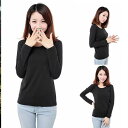 ヒートインナー レディースカットソー 長袖 レディース ハイネック 裏起毛Tシャツ トップス シンプル ストレッチ ロングTシャツ あった(4)