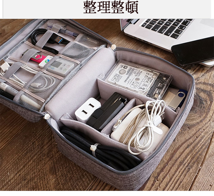 ガジェットポーチ パソコン周辺機器 PC周辺小物 充電器 収納ポーチ　ケーブル収納ポーチ 配線収納 ポーチ トラベルポーチ 旅行 出張 小 ramplus-10000304 RAMプラス サンプル画像2