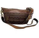 【クーポン★送料無料 】翌日発送【 COACH コーチ ショルダーバッグ 茶 キャンバス×レザー 】ブラウン coach 【中古 USED】即納 セール【コンビ...