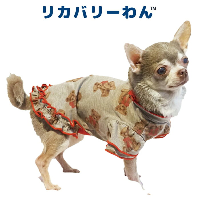 《9月1日迄ポイント5倍》リカバリーわん(テラヘルツワン)テラベアフリルワンピ ペット介護 犬用 ペットウェア 小型犬 胴長タイプ シニア犬 ドッグウェア 犬服 テラヘルツワン 日本製 クークチュール リカバリーウェア 2メ-3運 12387 【T】【送料無料】 ranfan-10033405 肌着屋ランファン サンプル画像3
