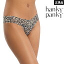 《9月24日までポイント3倍》ハンキーパンキー Hankypanky プリンテッド シグニチャーレースローライズタンガ プリント柄 下着 Tバック 4メ-5運 ...