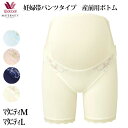ワコール Wacoal マタニティ 産前用ボトム 妊婦帯・パンツタイプ(おなか・腰サポート) セミロング丈 コンパクトな見た目で、よく伸びる! メール便1点まで MGP563 【EV】【F】