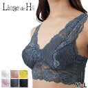 Linge de H ランジュ・ド・アッシュ  ソフトブラ Mサイズ/Lサイズ (ショート丈：1段レース)グラマラスフィットシリーズ ランジュドアッシュ ノンワイヤーブラ EVAシリーズ メール便1点までレッド