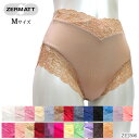 ZERMATTツェルマット ウエストレース カシュクールジャストウエストショーツ(Mサイズ) ウエストがレースでカシュクール、ヒップはギャザーで立体 メール便1点まで 日本製 レッド ZE2306 【K】